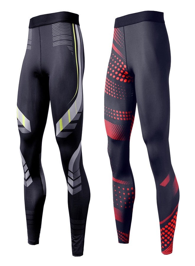 OEBLD Compression Pants Men UV Blocking Running Tights 1 or 2 Pack Gym Yoga Leggings for Athletic Workout - Image 1